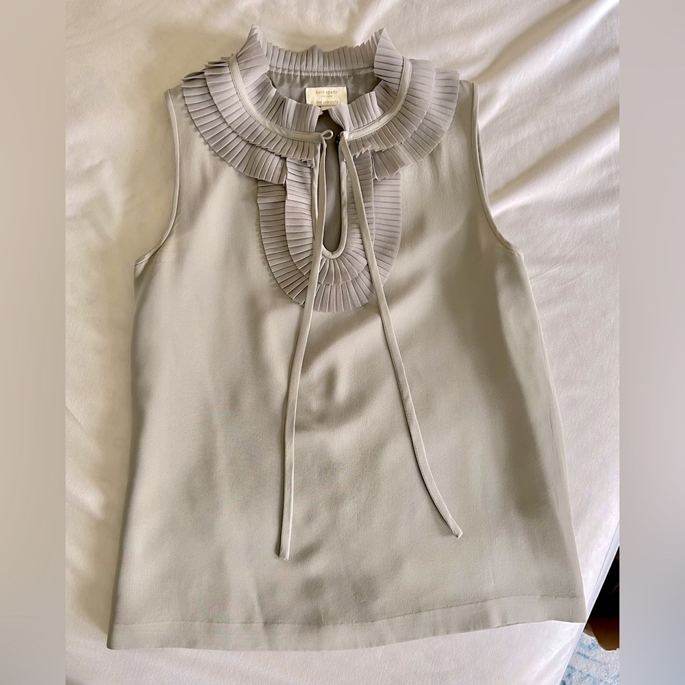 Kate Spade Silk gray blouse